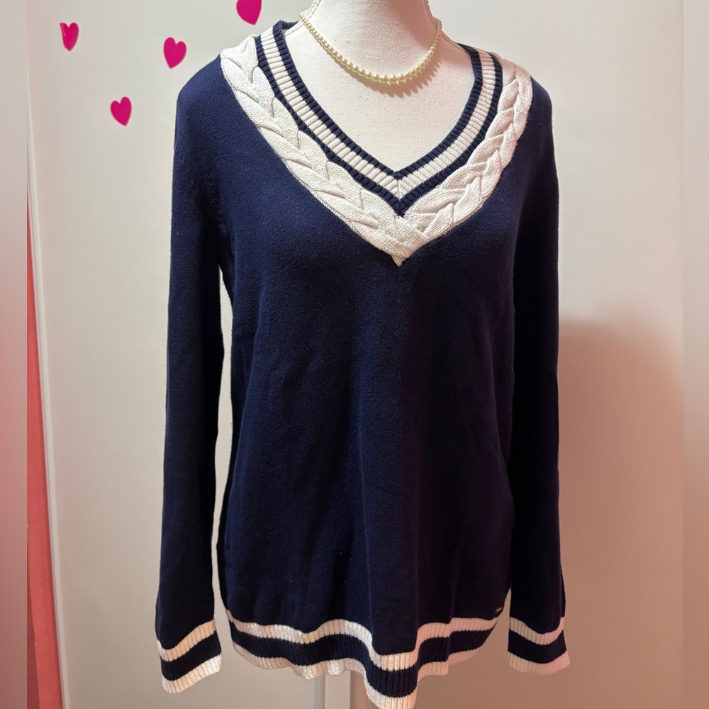 Tommy Hilfiger Navy White Sailor Sweater